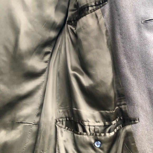 Henry Poole Savle Row London pure cashmere brown coat Size M - Picture 13 of 16